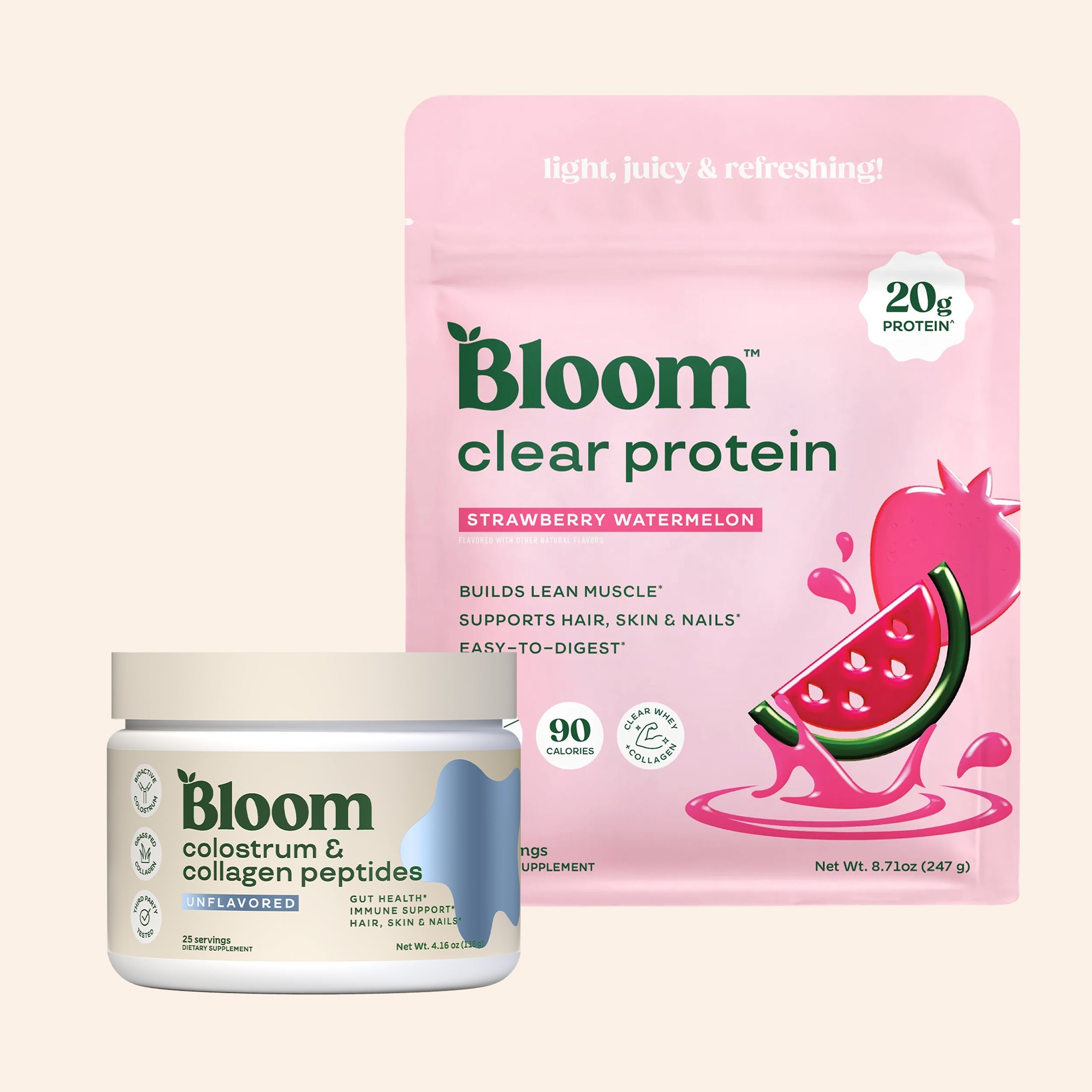 Nourish & Glow Duo - Clean Taste Routine Drink Powder