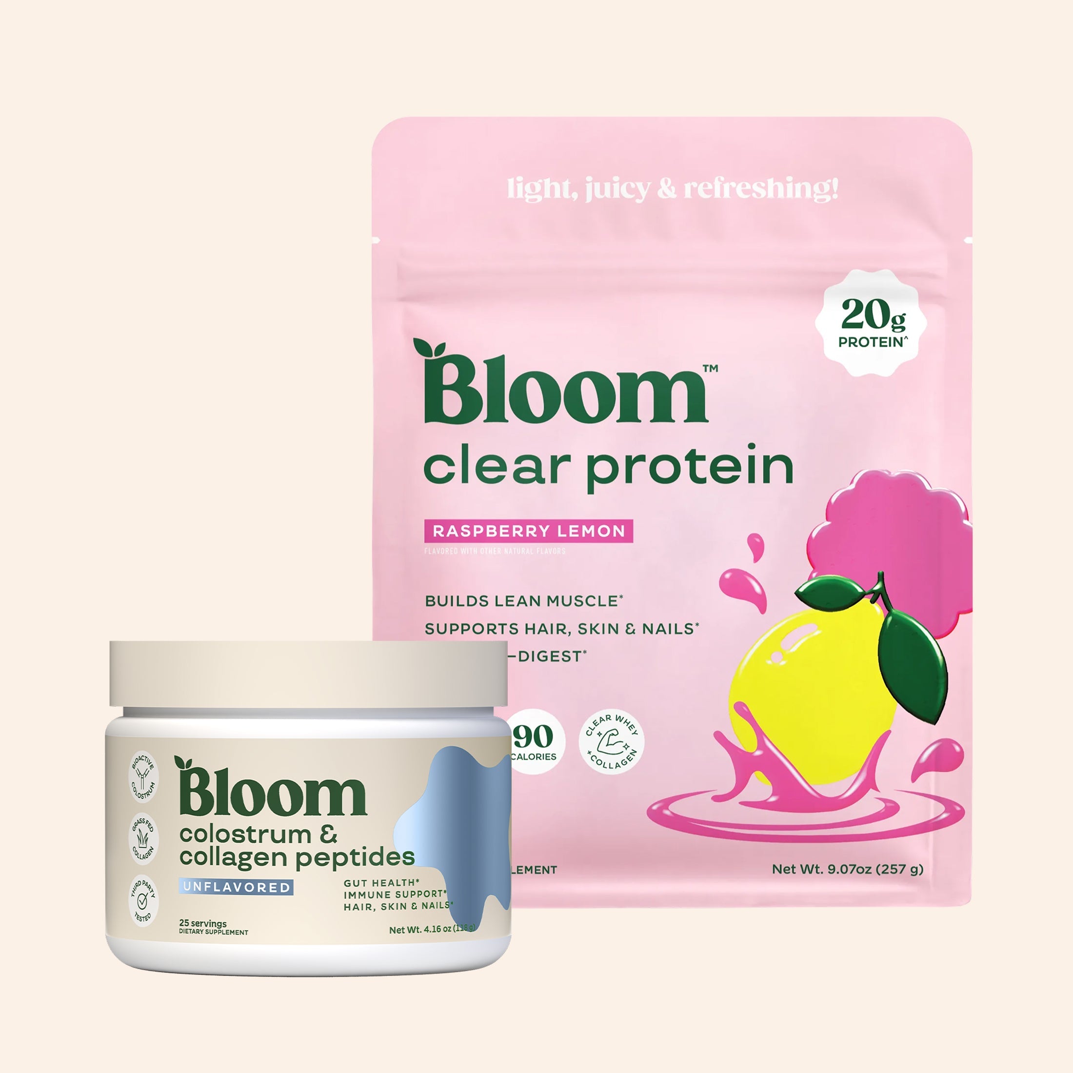 Nourish & Glow Duo - Clean Taste Routine Drink Powder